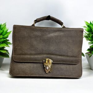 Barganza and Couture Tan Vegan Snake Print Bag Shoulder Bag Purse Satchel